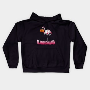 Flamingoween  Flamingo Mummy Costume Happy Hallowe Kids Hoodie